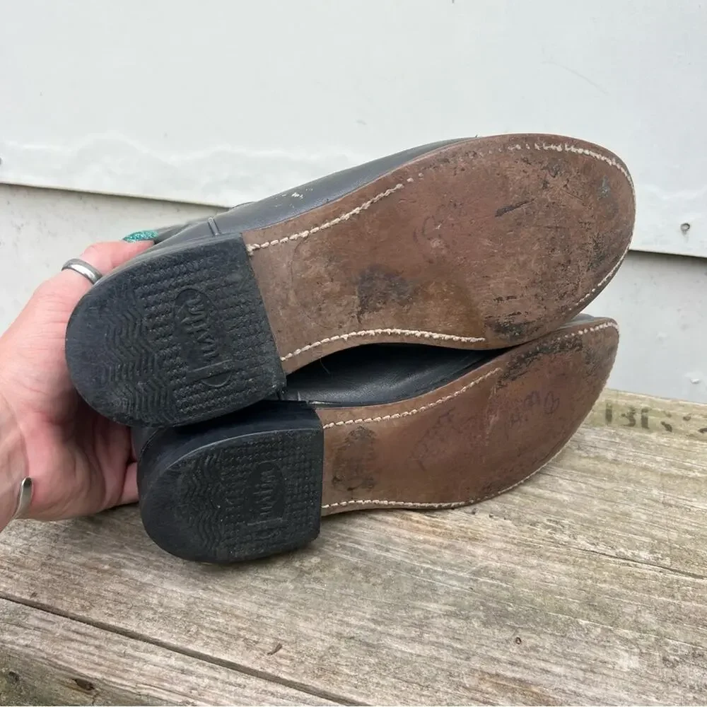 Vintage 90s Justin Gray Roper Pull On Boots Cowboy Cowgirl Western Youth 5D